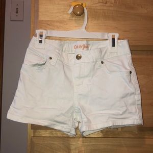 White Denim Shorts